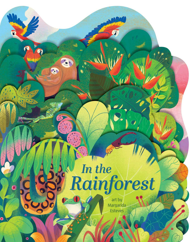 In the Rainforest: A lush multi-layered die cut reveal celebrating Rainforests (Layered View) book cover by 