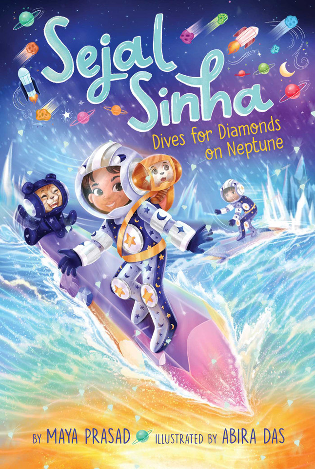 Sejal Sinha Dives for Diamonds on Neptune (Sejal Sinha) book cover by Maya Prasad