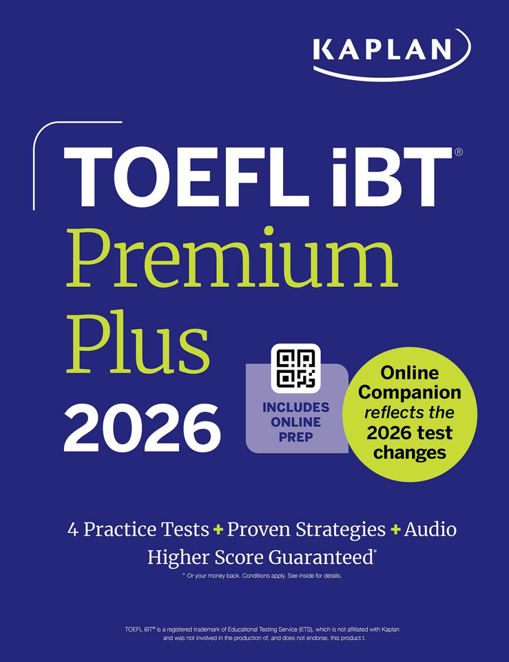 TOEFL  iBT Premium Plus 2026 (Kaplan Test Prep) book cover by Kaplan Test Prep