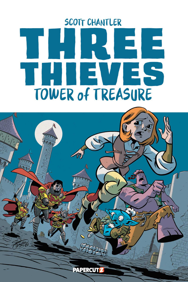 Three Thieves Vol. 1: Tower of Treasure (Three Thieves) book cover by Scott Chantler