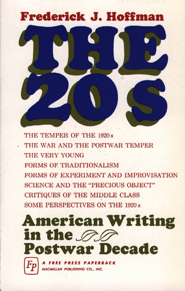 Twenties book cover by Frederick J. Hoffman
