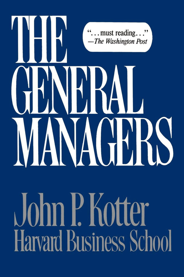 General Managers book cover by John P. Kotter