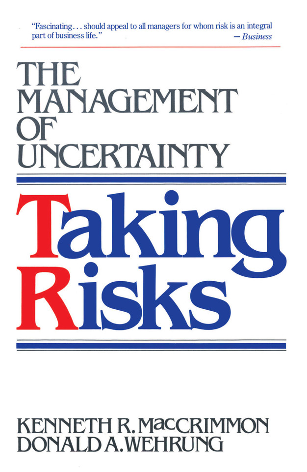 Taking Risks book cover by Donald Wehrung, Kenneth R. Maccrimmon