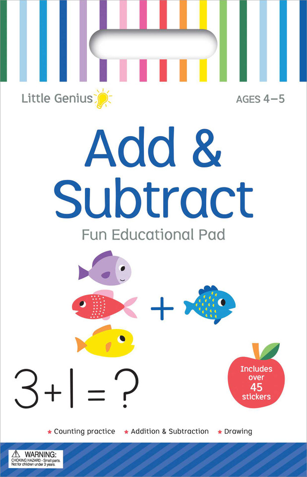 Add & Subtract: Fun Educational Activity Pad with Carry Handle (Little Genius) book cover by 