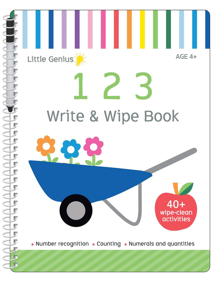 123: Write & Wipe Activity Book: With over 40 pages of wipe-clean activities! (Little Genius) book cover by 