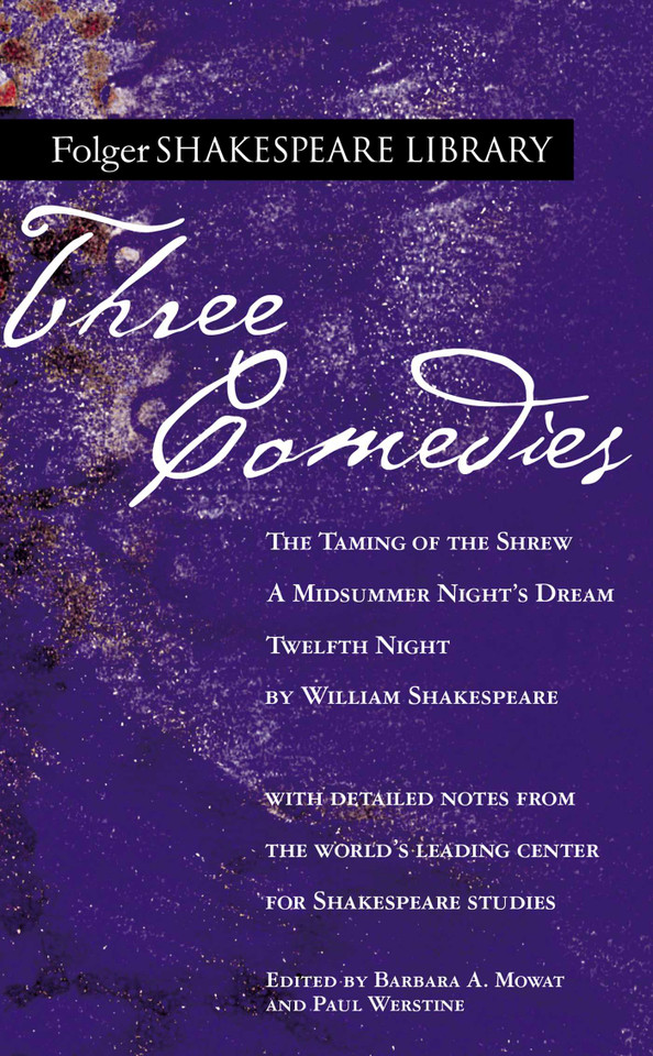 Three Comedies (Folger Shakespeare Library) book cover by William Shakespeare