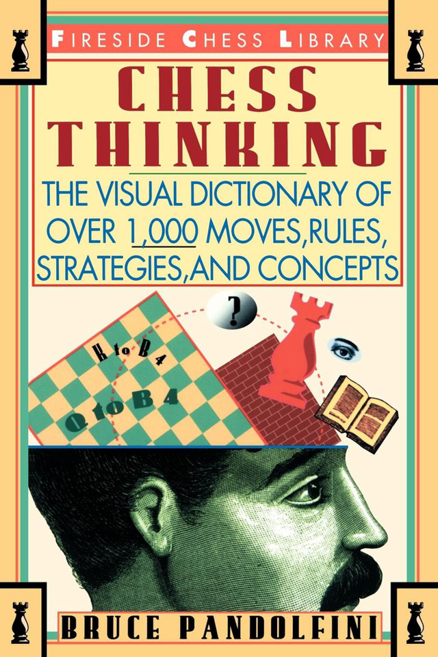 Chess Thinking: The Visual Dictionary of Chess Moves, Rules, Strategies and Concepts book cover by Bruce Pandolfini