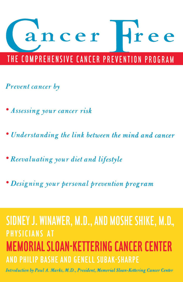 Cancer Free: The Comprehensive Cancer Prevention Program book cover by Sidney J. Winawer, Moshe Shike