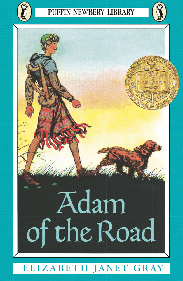 Adam of the Road (Newbery Library, Puffin) book cover by Elizabeth Janet Gray