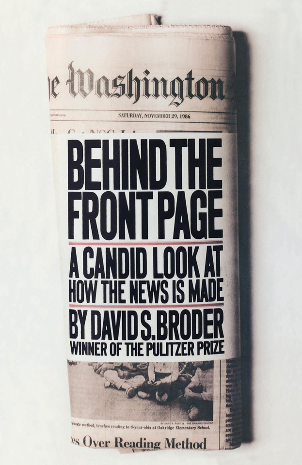 Behind the Front Page book cover by David S Broder