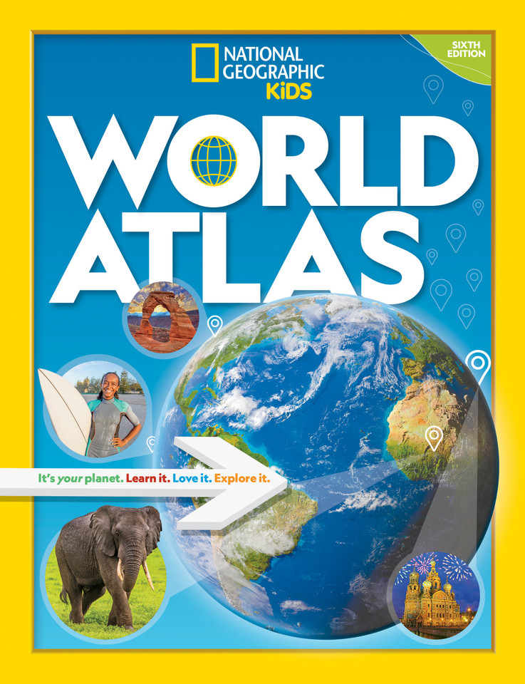National Geographic Kids World Atlas, 6th Edition (NGK Atlases) book cover by National Geographic