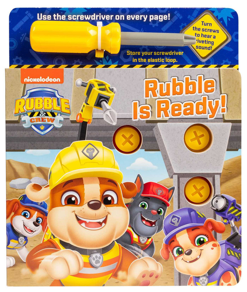 Rubble & Crew: Rubble Is Ready! (Interactive Tool Book) book cover by Maggie Fischer