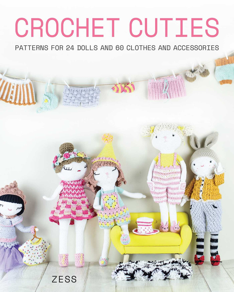 Crochet Cuties: Patterns for 24 Dolls and 60 Clothes and Accessories book cover by Zess