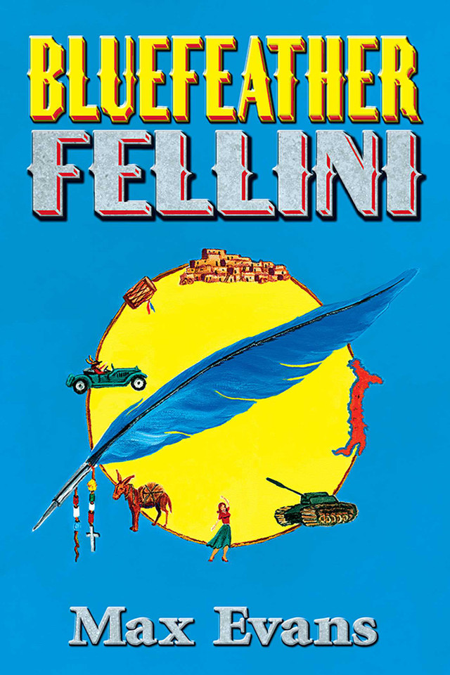 Bluefeather Fellini book cover by Max Evans