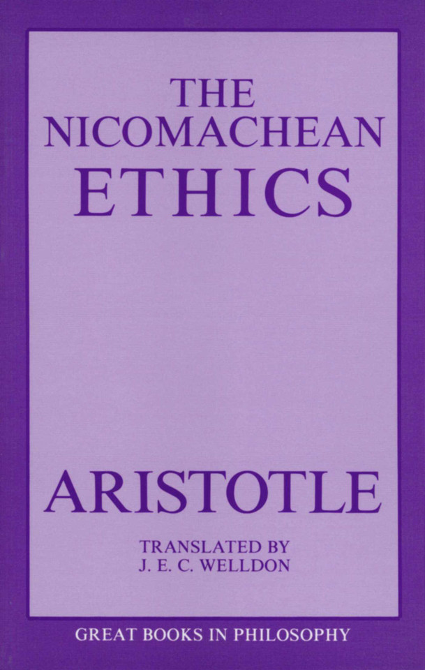 Nicomachean Ethics book cover by Aristotle
