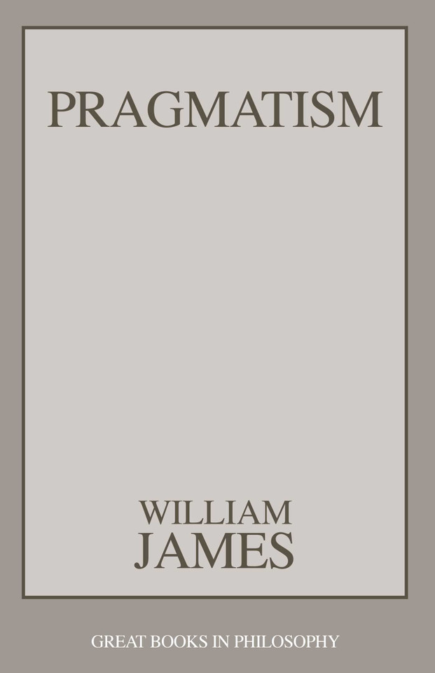 Pragmatism book cover by William James