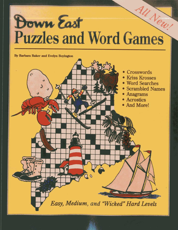 Down East Puzzles and Word Games book cover by Barbara Baker
