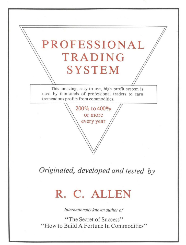 The Professional Trading System book cover by R. C. Allen