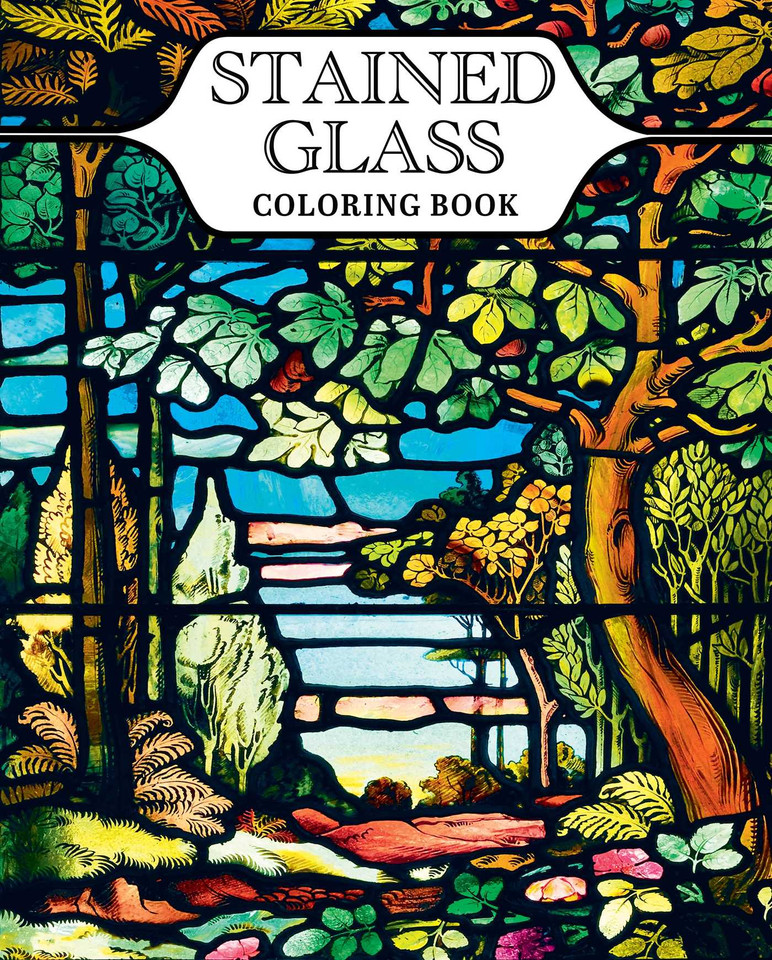 Stained Glass Coloring Book: With 45 Enchanting Designs book cover by Tansy Willow
