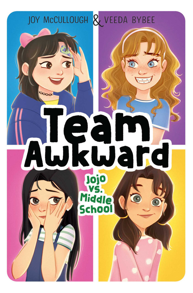 Jojo vs. Middle School (Team Awkward) book cover by Joy McCullough, Veeda Bybee