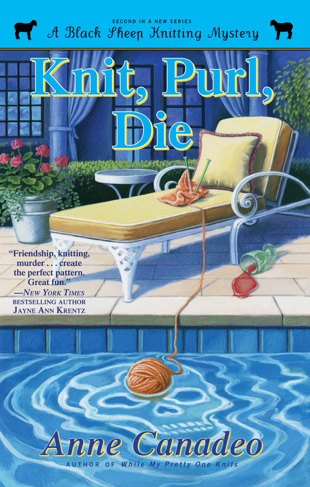 Knit, Purl, Die (A Black Sheep Knitting Mystery) book cover by Anne Canadeo
