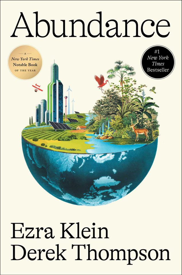 Abundance book cover by Ezra Klein, Derek Thompson