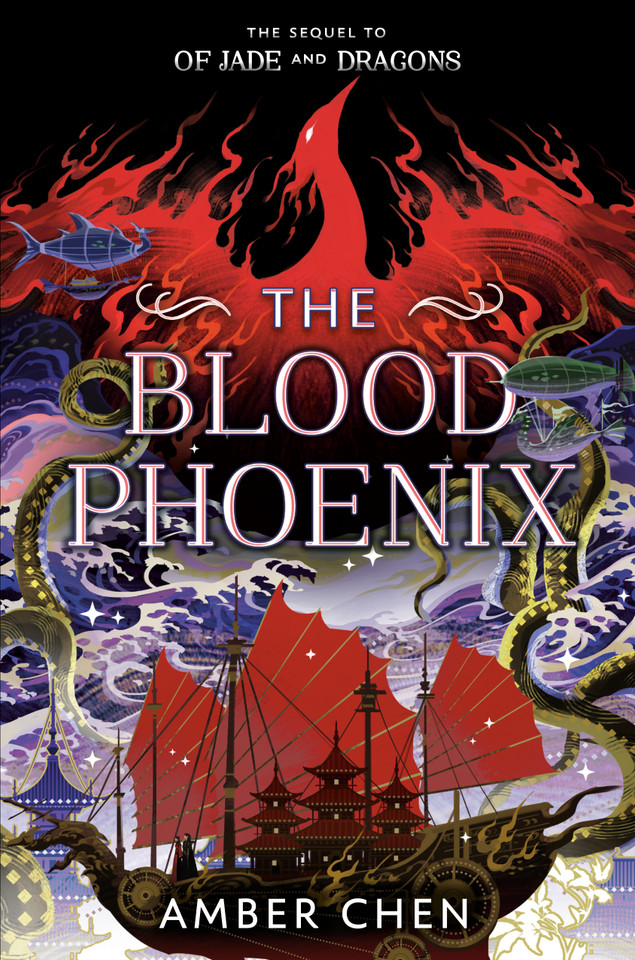 The Blood Phoenix (OF JADE AND DRAGONS) book cover by Amber Chen
