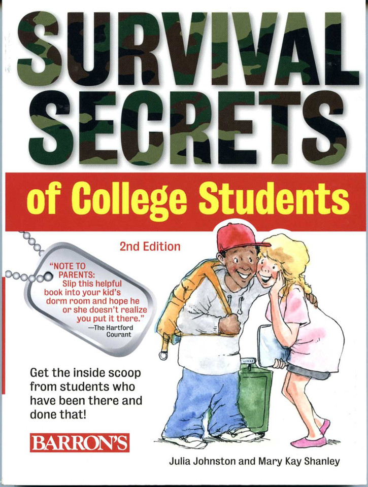 Survival Secrets of College Students book cover by Julia Johnston, Mary Kay Shanley