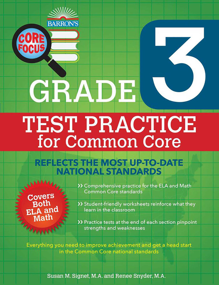 Core Focus Grade 3: Test Practice for Common Core (Barron's Test Prep) book cover by Susan M. Signet, Renee Snyder