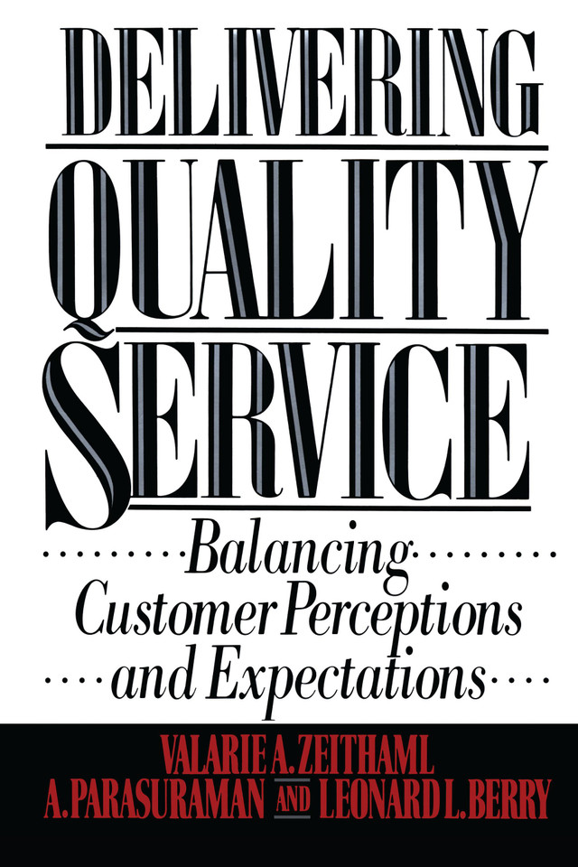 Delivering Quality Service book cover by Valarie A. Zeithaml