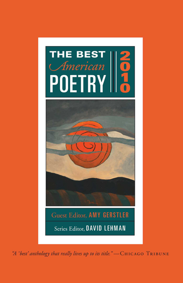 The Best American Poetry 2010: Series Editor David Lehman book cover by 