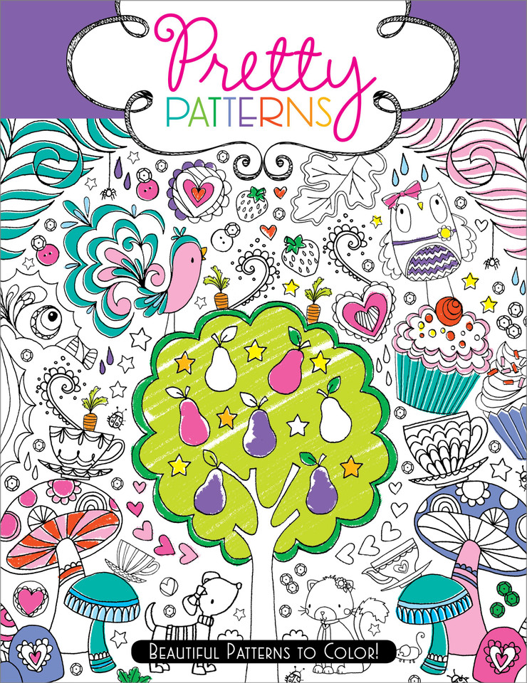 Pretty Patterns: Beautiful Patterns to Color! book cover by 