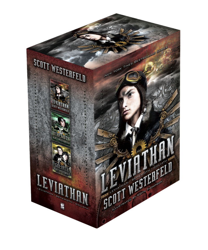 Leviathan (Boxed Set): Leviathan; Behemoth; Goliath (The Leviathan Trilogy) book cover by Scott Westerfeld