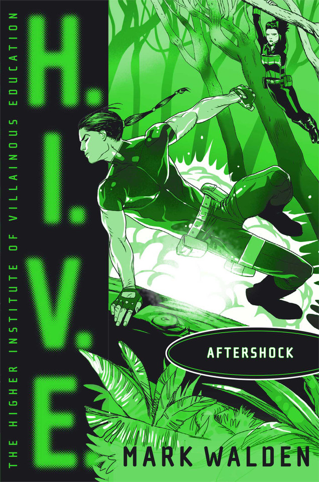 Aftershock (H.I.V.E.) book cover by Mark Walden