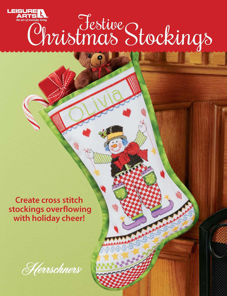 Festive Christmas Stockings: Creative Stockings Overflowing with Holiday Cheer! book cover by Herrschners