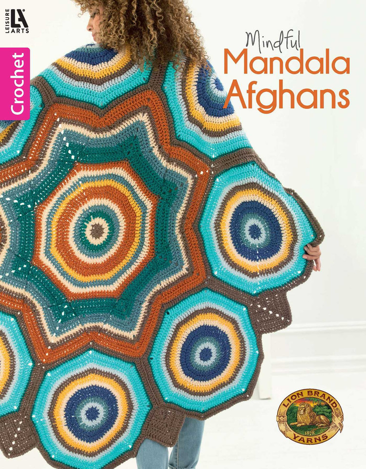Mindful Mandala Afghans book cover by Leisure Arts