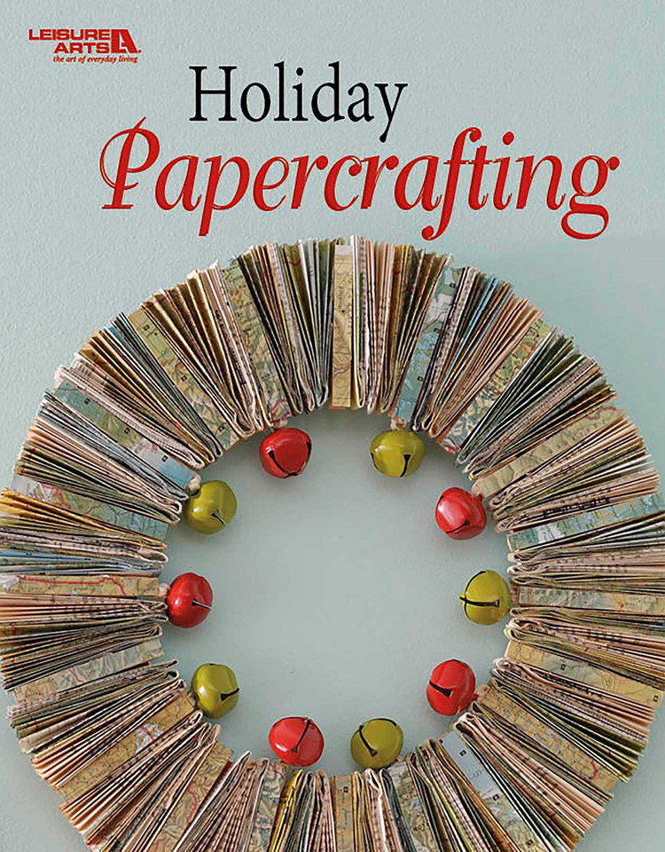 Holiday Papercrafting book cover by Leisure Arts