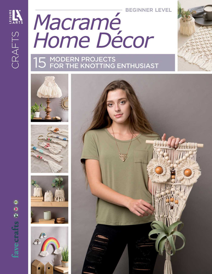 Macramé Home Decor: 15 Modern Projects for the Knotting Enthusiast book cover by Leisure Arts
