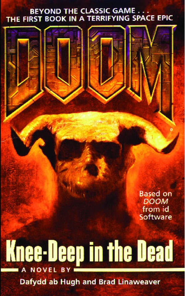Knee-Deep in the Dead (Doom) book cover by Dafydd ab Hugh, Brad Linaweaver