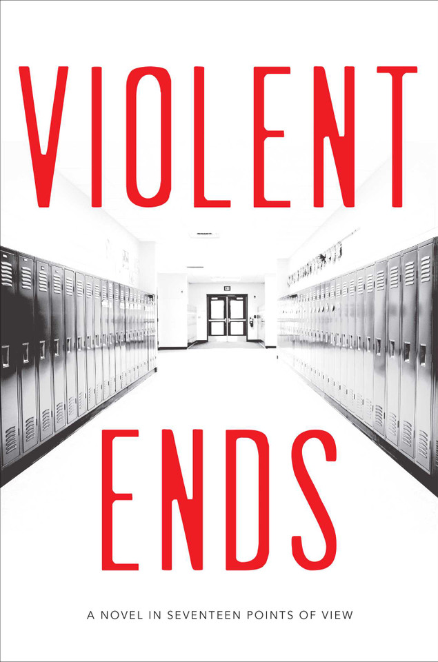 Violent Ends book cover by Shaun David Hutchinson, Neal Shusterman, Brendan Shusterman, Beth Revis, Cynthia Leitich Smith, Courtney Summers, Kendare Blake, Delilah S. Dawson, Steve Brezenoff, Tom Leveen, Hannah Moskowitz, Blythe Woolston, Trish Doller, Mindi Scott, Margie Gelbwasser, Christine Johnson, E. M. Kokie, Elisa Nader