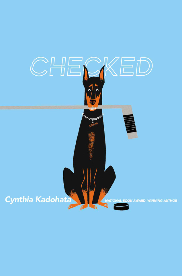 Checked book cover by Cynthia Kadohata