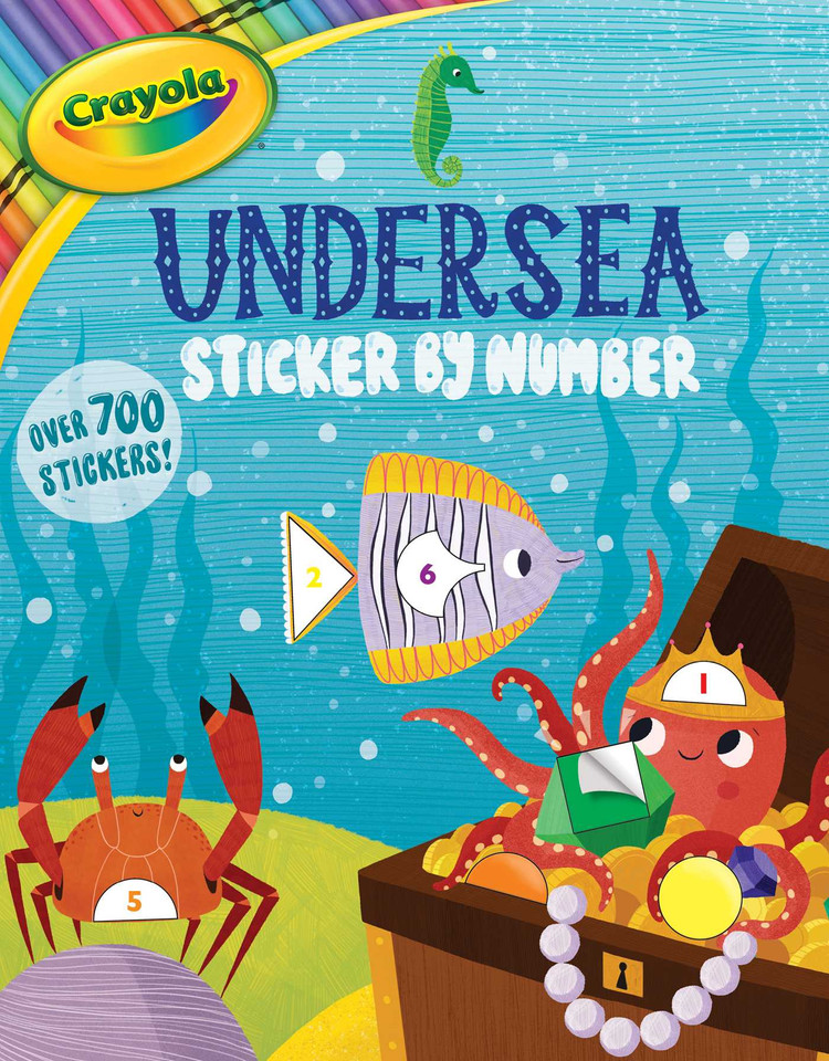 Crayola: Undersea Sticker by Number (A Crayola Sticker Activity Book for Kids) (Crayola/BuzzPop) book cover by BuzzPop