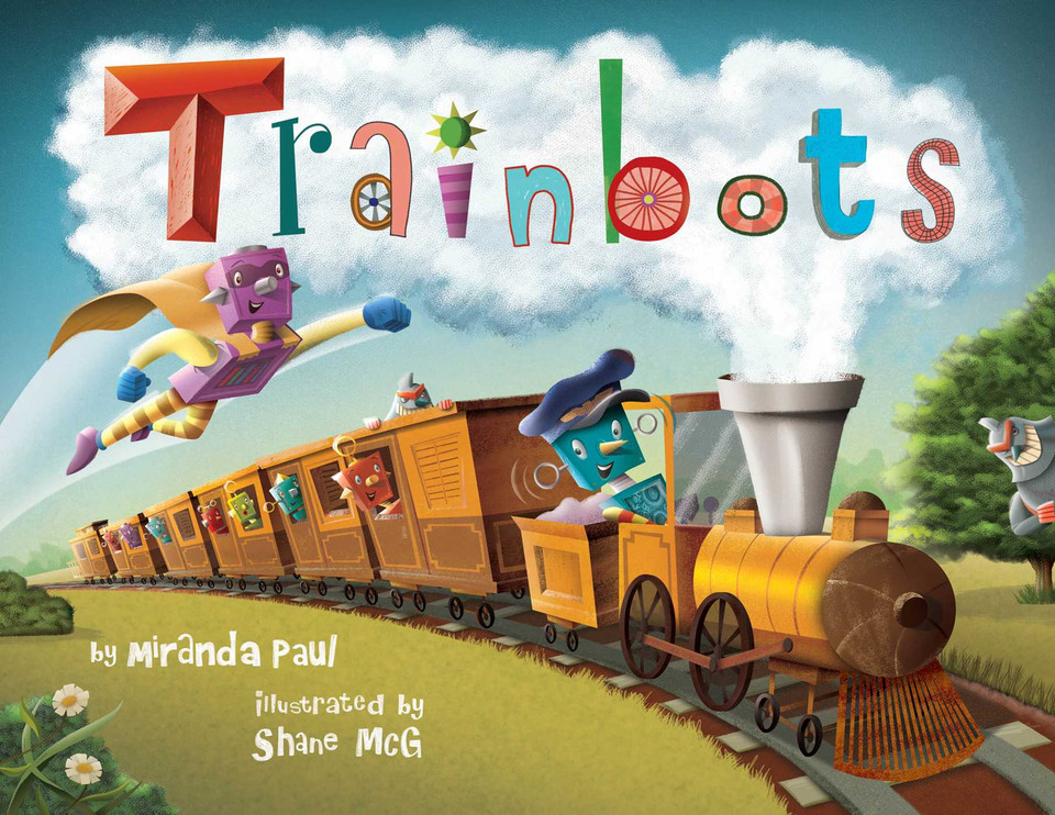 Trainbots book cover by Miranda Paul