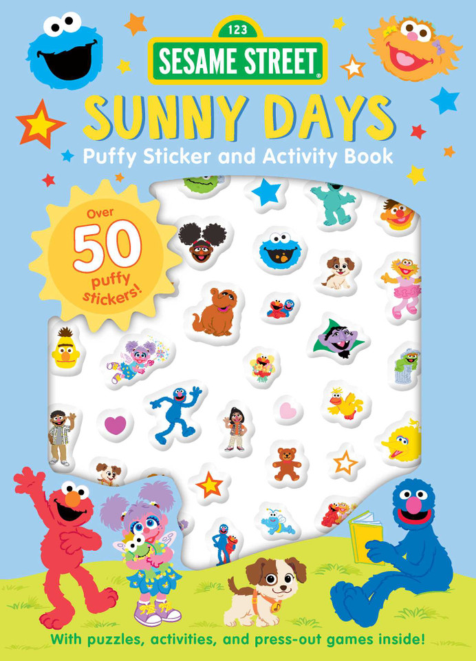 Sesame Street: Sunny Days Puffy Sticker and Activity Book (A Sesame Street Elmo and Friends Sticker Coloring and Activity Book for Kids) (Sesame Street) book cover by BuzzPop