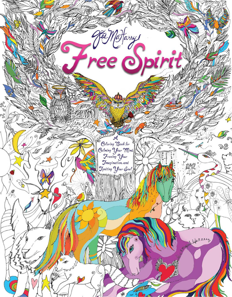 Free Spirit: A Coloring Book for Calming Your Mind, Freeing Your Imagination, and Igniting Your Soul book cover by Jes MaHarry