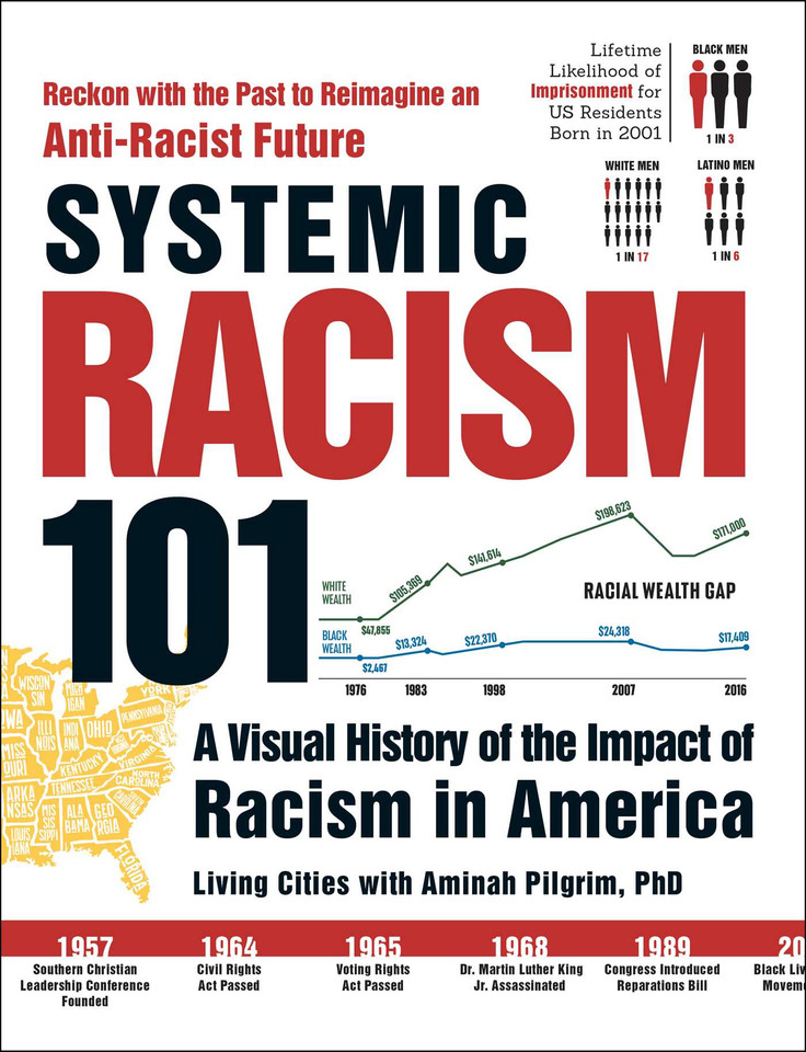Systemic Racism 101: A Visual History of the Impact of Racism in America book cover by Living Cities, Aminah Pilgrim