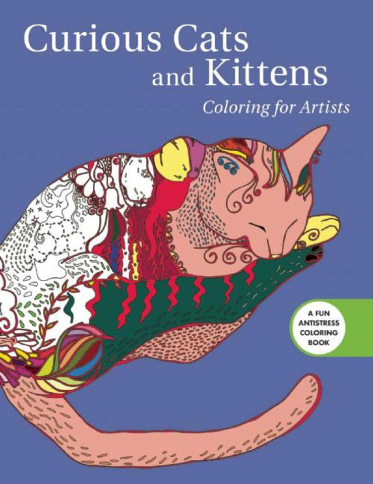 Curious Cats and Kittens: Coloring for Artists (Creative Stress Relieving Adult Coloring Book Series) book cover by Skyhorse Publishing