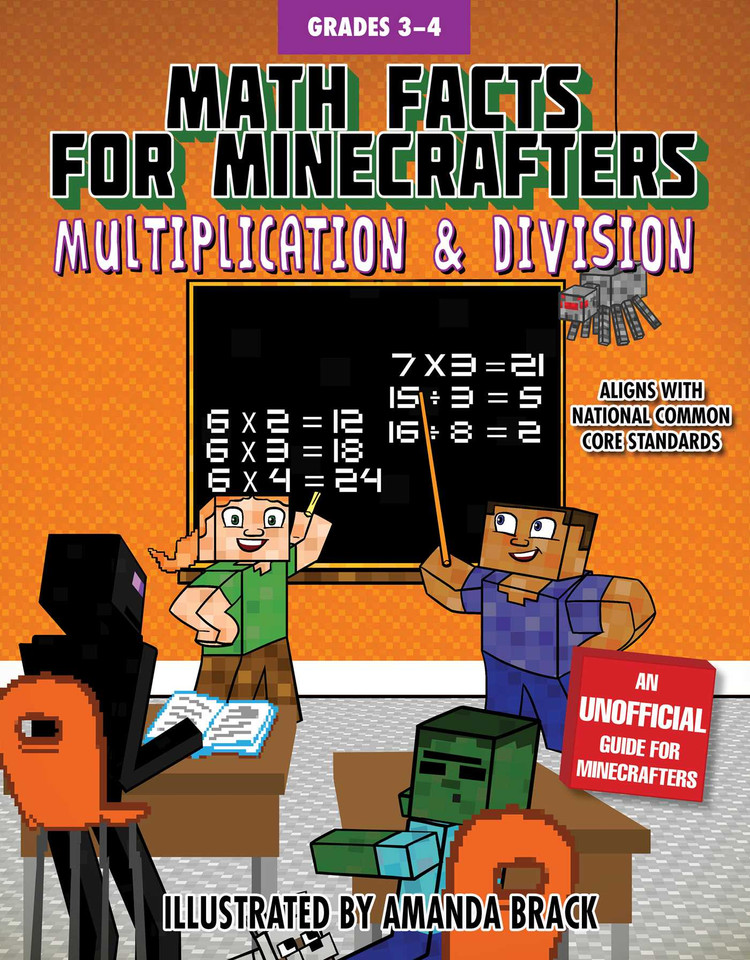 Math Facts for Minecrafters: Multiplication and Division (Math for Minecrafters) book cover by Sky Pony Press