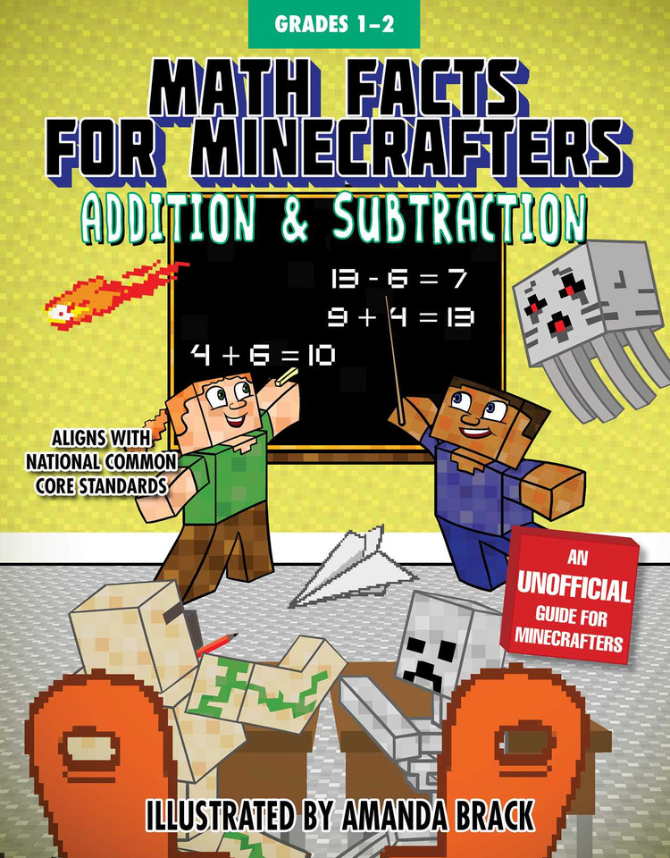 Math Facts for Minecrafters: Addition and Subtraction (Math for Minecrafters) book cover by Sky Pony Press