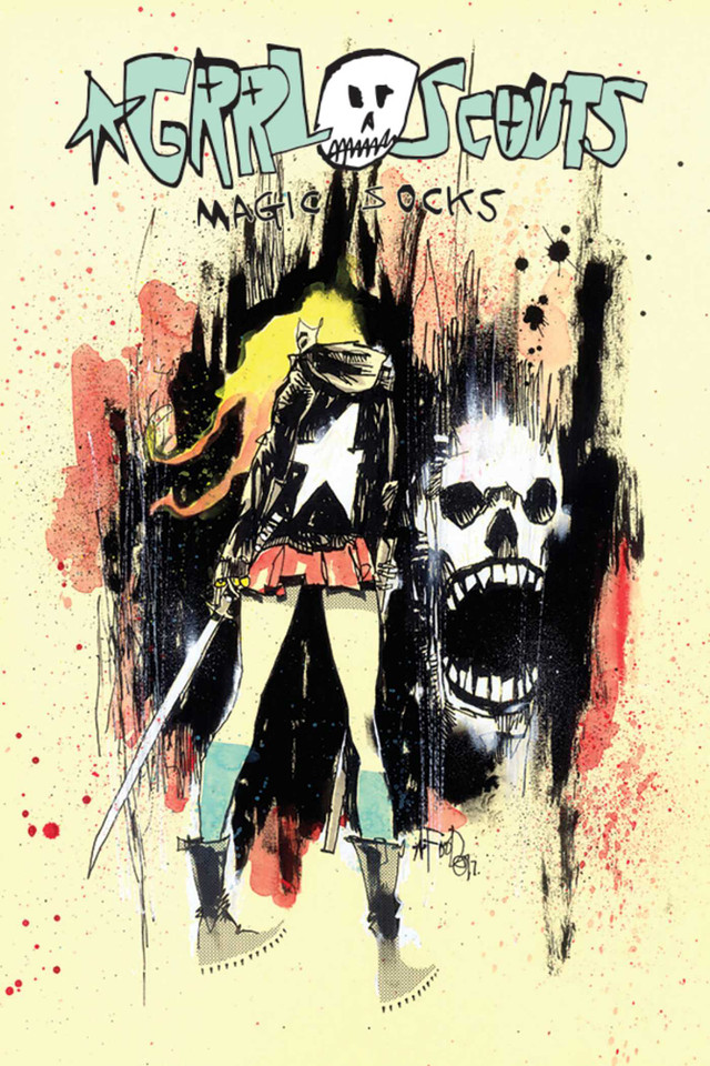 GRRL Scouts: Magic Socks book cover by Jim Mahfood